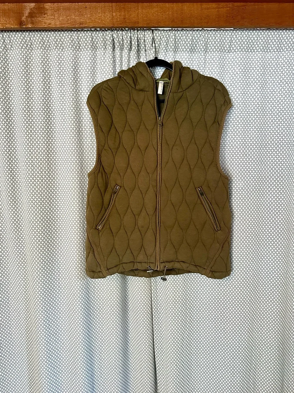 Free People Dream Big Quilted Vest - Army Green - XS